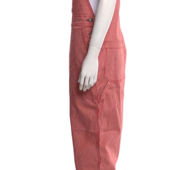 MEW NWT Rag & Bone Red Striped workwear Overalls size XS - Picture 4 of 9